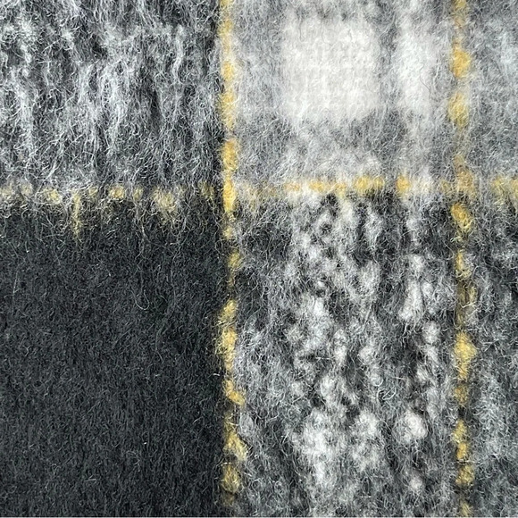 Anthropologie Frontier Plaid short Dress pockets Line & Dot Wool Blend Shift M - Picture 8 of 11